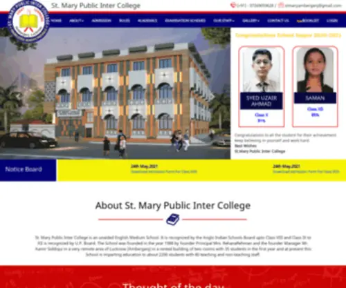 Smpic.org.in(Mary Public Inter College) Screenshot