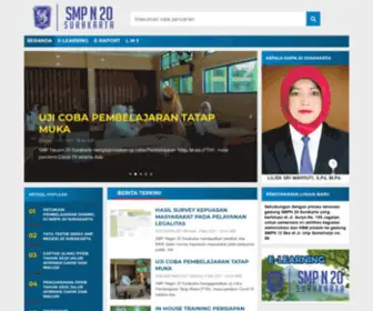 SMPN20Solo.sch.id(Dunia Daring SMP Negeri 20 Surakarta) Screenshot