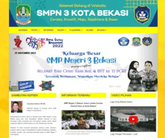 SMPN3Kotabekasi.sch.id(SMP NEGERI 3 KOTA BEKASI) Screenshot