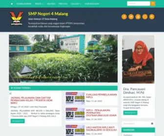 SMPN4-Malang.sch.id(SMP Negeri 4 Malang) Screenshot