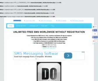 SMS2Mobi.net(Send Unlimited Free SMS Worldwide without registration) Screenshot