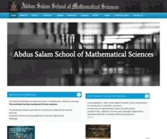 SMS.edu.pk(Abdus Salam School of Mathematical Sciences) Screenshot