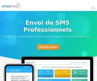 Smsenvoi.com(Plateforme pour envoi de messages SMS Professionnels) Screenshot
