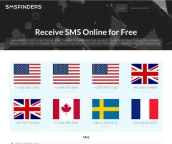 SMsfinders.com(Receive SMS Online for Free) Screenshot