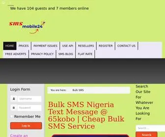 SMsmobile24.com(Bulk SMS Nigeria Text Message @ 65kobo) Screenshot