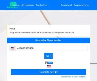 SMsnator.com(The most advanced disposable phone number service on the web you can use unlimited SMS verification) Screenshot