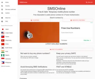 Smsonline.cloud(We Share Many Free Disposable SMS Numbers) Screenshot