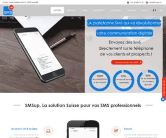 Smsup.ch(La plateforme suisse de SMS professionnel en ligne) Screenshot