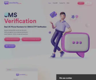 SMsverify.co.uk(SMS Verification Real Numbers Free Service) Screenshot