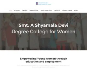 Smtashyamaladevidegreecollege.com(Governed by Telangana Yuvathi Mandali) Screenshot