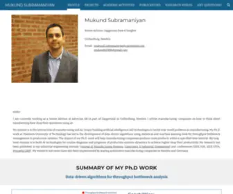 Smukund.com(MUKUND SUBRAMANIYAN) Screenshot