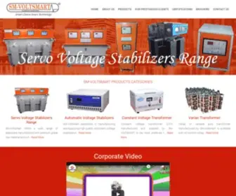 Smvoltsmartstabilizers.com(Servo Voltage Stabilizers Manufacturer in Ghaziabad) Screenshot