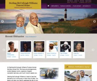 SMwfuneralhomes.net(Sterling-McCullough Williams Funeral Home) Screenshot