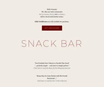 Snackbarmpls.com(SNACK BAR) Screenshot