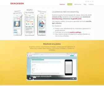 Snackson.com(Snackson es tu plataforma de microlearning) Screenshot