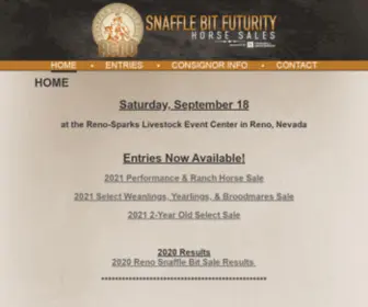 Snafflebitsales.com(SNAFFLE BIT FUTURITY SALES) Screenshot