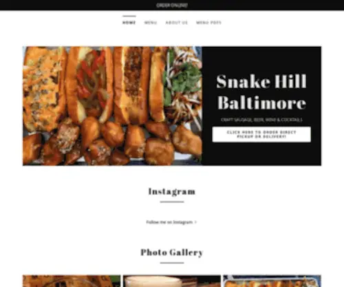 Snakehillbaltimore.com(Snake Hill Sausage Grill) Screenshot