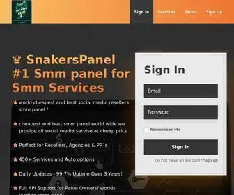 Snakerspanel.com(SMM Services) Screenshot