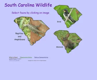 Snakesandfrogs.com(South Carolina Wildlife Home) Screenshot