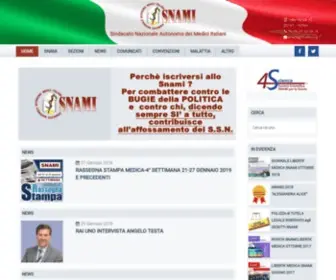 Snami.org(SNAMI Sindacato Nazionale Autonomo Medici Italiani) Screenshot