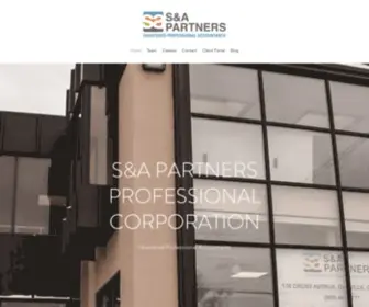 Snapartners.ca(S&A Partners Professional Corporation) Screenshot