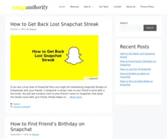 Snapauthority.com(Snap Authority) Screenshot