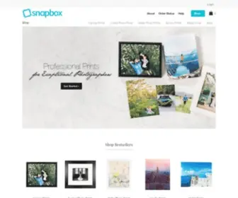 Snapbox.com(SnapBox offers photo products for professionals) Screenshot