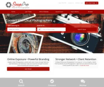 Snappro.net(Find The Best Local Photographers On SnapPro) Screenshot