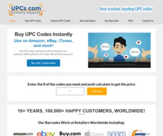 Snapupc.com(Buy UPC Codes Instantly) Screenshot