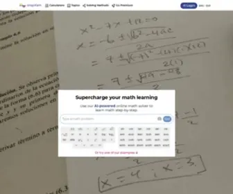 SnapXam.com(Your math virtual assistant) Screenshot