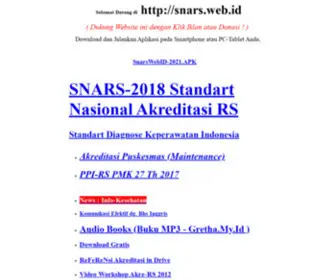 Snars.web.id(Standart Nasional Akreditasi Rumah Sakit .web.id) Screenshot