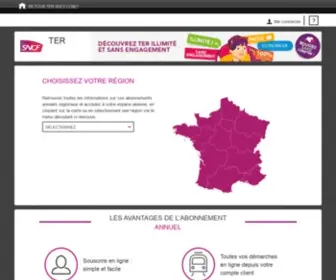 SNCF-Abo-Annuel-Ter.com(Accueil de votre espace abonnement annuel TER) Screenshot