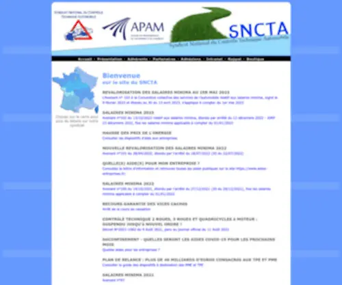SNcta.com(Syndicat National du Contrôle Technique Automobile) Screenshot