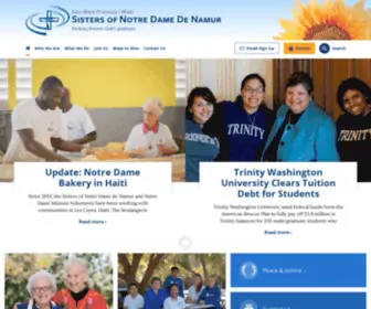 SNddenca.org(Sisters of Notre Dame de Namur) Screenshot