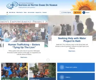 SNddentriprov.org(Sisters of Notre Dame de Namur Tri) Screenshot