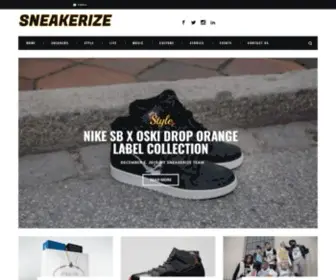 Sneakerize.gr(Sneakers and Streetwear News) Screenshot