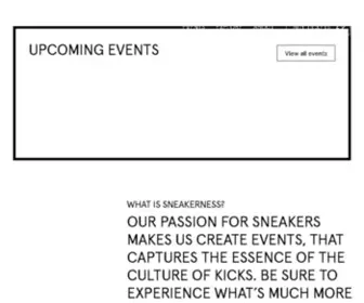 Sneakerness.com(The sneaker convention) Screenshot