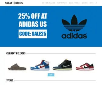 Sneaktorious.com(Sneaker Releases) Screenshot