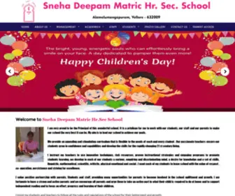 Snehadeepamvellore.org(Sneha Deepam Matric.Hr.Sec.School) Screenshot