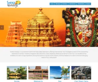 Snehaholidays.com(Sneha Holidays) Screenshot