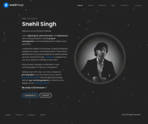 Snehilsingh.com(Snehil Singh) Screenshot