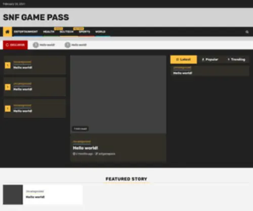 SNfgamepass.com(SNF Game Pass) Screenshot