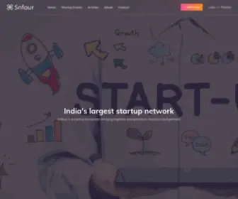 Snfour.com(Community for Entrepreneurs) Screenshot