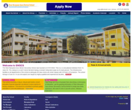 SNGCS.org(Sree Narayana Guru Central School) Screenshot