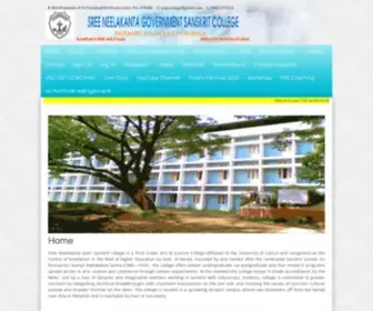 SNGscollege.org(Sree Neelakanda Government Sanskrit College) Screenshot