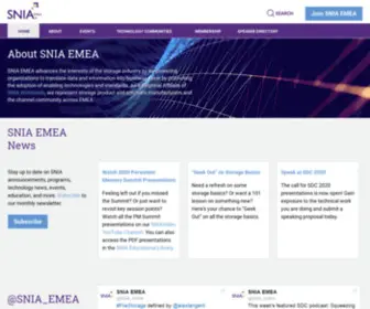 Snia-Europe.com(SNIA EMEA) Screenshot