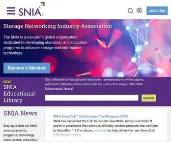 Snia.org(Advancing Storage and Information Technology) Screenshot