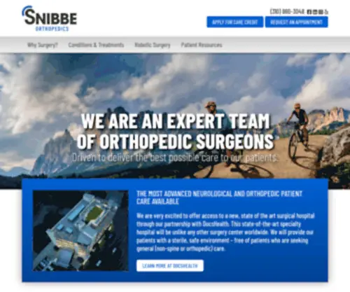 Snibbeorthopedics.com(Snibbe Orthopedics) Screenshot