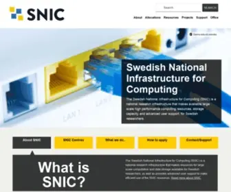 Snic.se(Swedish National Infrastructure for Computing) Screenshot
