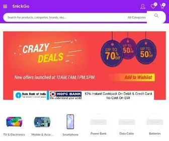 Snickgo.com(Online gift card and electronics shopping) Screenshot